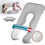 mimi kalu® Seitenschläferkissen mit Memory Foam [Formstabil] inkl. 100%...