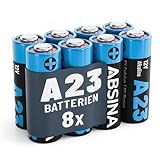 ABSINA 8X Batterie A23 für Garagentoröffner und vieles mehr - 23A 12V Batterie...