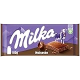 Milka Noisette 1 x 100g I Alpenmilch-Schokolade I mit cremiger Nougat-Füllung I...