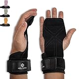 Power Zughilfen Krafttraining, Fast Grip Leder Zughilfe-Handgelenksbandage für...