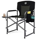 TIMBER RIDGE Regiestuhl klappbar 180kg Ultraleicht 3,3kg Campingstuhl Faltbar...