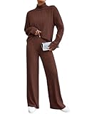 EFOGEP Damen Pyjamas Set: Frauen Schlafanzug Loungewear 2PCS Pjs Langarm...