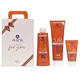 Alama Set Curl Kit: Shampoo, Entwirrung und Modellierflüssigkeit für lockiges...