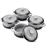 LOVECASA 420 ml Auflaufförmchen aus Steinzeug, 4 teilige Souffle Förmchen mit...