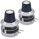 Taiss / 2 Stück 10K Ohm Potentiometer Single Turn Rotary Carbon Linear...