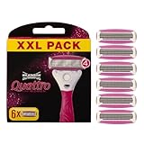 Wilkinson Sword - Quattro for Women Rasierer, 6 Ersatzklingen, 4 ultradünne...