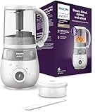Philips Avent 4-in-1 Dampfgarer mit Mixer Premium, Babynahrungszubereiter,...