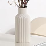 Weiß Keramik Vase für Dekoration, Minimalistische Deko, Moderne...