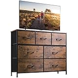 WLIVE Kommode mit 7 Schubladen aus Stoff, Kommodenschrank für Schlafzimmer,...
