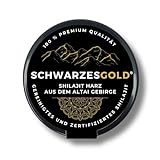 SCHWARZESGOLD® 27g Premium Shilajit Harz aus dem Altai Gebirge mit 72%...
