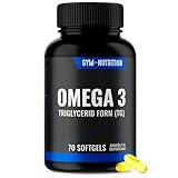 Omega 3 Kapseln - 3000mg hochdosiert | 70 reine Fischölkapseln aus Anchovy...