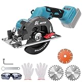 Akku Handkreissäge Kompatibel mit Makita 18V, Bürstenlose Mini Handkreissäge...
