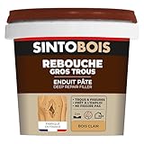 SINTO Holzkitt für große Löcher und Risse Heller Holzton - 500 g - Einfach...