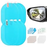6 Stücke Rückspiegel Regenschutzfolie Auto Regengeschützte, Auto Rückspiegel...