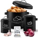 TWOPOL® Kartoffel Aufbewahrungsbox [3er Set]-mit 360°Luftzirkulation hält...