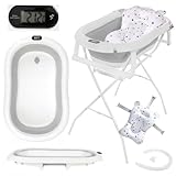 Primabobo Faltbar Babybadewanne, Große Babywanne faltbar, Kinderbadewanne mit...