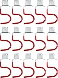 15PCS Gartengerätehalter, Rot Haken Besenhalter Werkzeughalter, Wandhalterung...