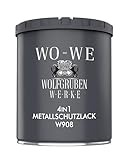 WO-WE Metallschutzlack 4in1 Metalllack Metallfarbe Metallschutzfarbe W908...