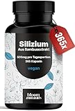 Silizium Hochdosiert Kapseln - 365 Kapseln mit 500mg pro Tagesportion -...