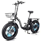 KETELES Klapprad E Bike mit Doppelmotor, 20'×4.0 Elektro Cityräder Faltbar,...