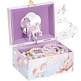 ProCase Kinder Musik Box Schmuckkästchen mit Spieluhr Einhorn, Schmuckschatulle...