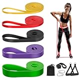 Fitnessbänder mit 5 Widerstandsstufen, Resistance Bands Set,...