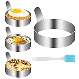 CTDMJ 9cm Pancake Form Egg Ring 3Pack Spiegeleiform Ei Ring Spiegeleierformen...