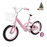 HUOMMGS 14 Zoll Kinderfahrrad Upgraded Trainingsfahrrad mit Stützrädern,...