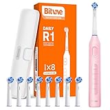 Bitvae Rotierende elektrische Zahnbürste mit 8 Bürstenköpfen für Erwachsene...