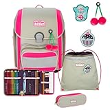 Scout Genius Schulranzen-Set 4tlg, Pink Cherry