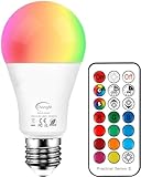 ChangM RGBW LED Lampen, 10W E27 LED Farbige Licht Leuchtmit RGB LED Leuchtmittel...
