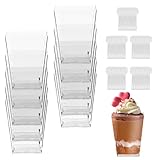 Dessertgläser 5 OZ /160ML, 50 Stück Desserttasse mit 50 Stück Löffeln....