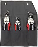 BESSEY Erdi Ideal-Scheren-Set in Rolltasche DSET29-15, Farbe, Schwarz, Rot,...