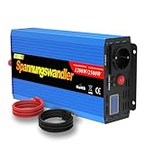 EDECOA Spannungswandler 1200w wechselrichter 12v auf 230v Spannungswandler...