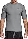 BALEAF UV Shirt Herren Wasser UPF 50+ Kurzarm Rashguard Herren Schwimmshirt Rash...