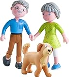 HABA 306147 - Little Friends – Spielset Großeltern, Biegepuppen & Tiere ab 3...