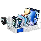 Rsydmny Ladestation Mehrere Geräte, 245W 7-Port-Handy Ladestation mit...