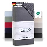 Blumtal® Baumwolle Spannbettlaken 90x200 cm Basics Jersey - Bettlaken 90x200 cm...