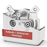 DUR-line Antennendose 3-Loch für Unterputz & Aufputz | Unicable Sat Dose Klasse...