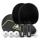JOOLA Tischtennis Set Black Duo PRO 2 Tischtennisschläger + 3 Tischtennisbälle...