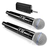 AMFUN Kabelloses Mikrofon, Drahtloses UHF Mikrofon Set mit wiederaufladbarem,...