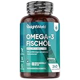 Omega 3 Weichkapseln - 2000mg Fischöl mit 1100mg Omega-3, 660mg EPA & 440mg DHA...