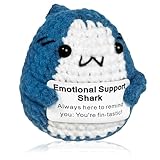 Calkrer Positives Häkelhai-Geschenk, gehäkeltes emotionales...