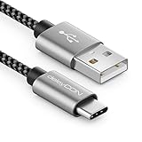 deleyCON 0,5m Nylon USB-C Kabel Ladekabel Datenkabel USB Typ C Metallstecker...