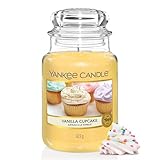 Yankee Candle Duftkerze im Glas (groß) | Vanilla Cupcake | Kerze mit langer...