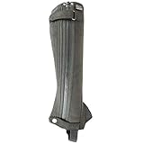 AK Waschbare Reitchaps aus Mikro-Wildleder AKRS-1032(W) (Schwarz, XL)