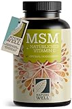 MSM 2000mg pro Tag + natürliches Vitamin C - 365 MSM Tabletten mit...