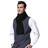 RIONA Herren 100% Australischen Merino-Wolle-Schal-Weiche Warme Krawatten Strick