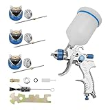 Trintion HVLP Lackierpistole Spritzpistole Kit Sprühpistole 3 Düsen 1,4 mm 1,7...