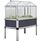 TTL Garden „Superior“ Alu Hochbeet mit Frühbeet Aufsatz - 128x114x60cm...